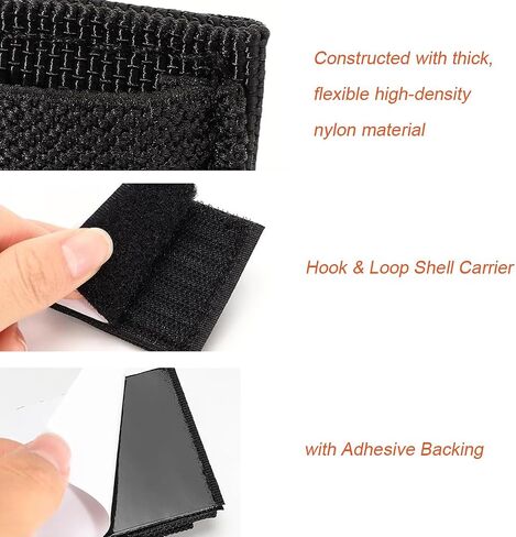 12Ga 20Ga Double Extra Shotgun Shell Holder 2-Pack Extra Round Hook and Loop Shotgun Ammo Shell Carrier with Adhesive Backing in Kuwait