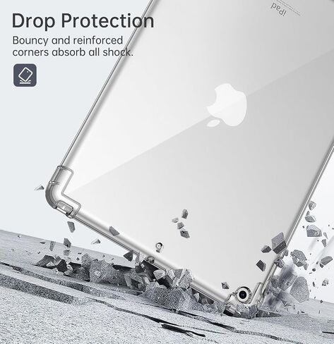 MoKo Clear Case for iPad 9th/8th/7th Gen 2021/2020/2019, Clear in Kuwait