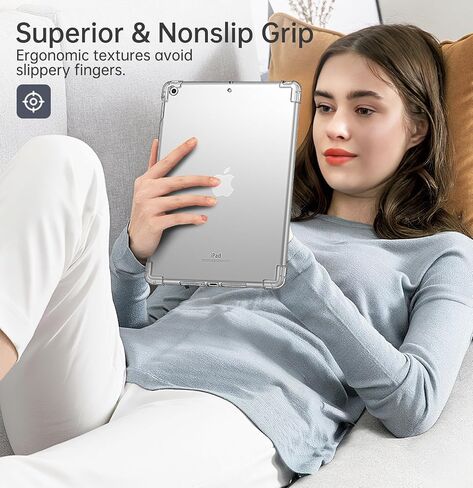 MoKo Clear Case for iPad 9th/8th/7th Gen 2021/2020/2019, Clear in Kuwait