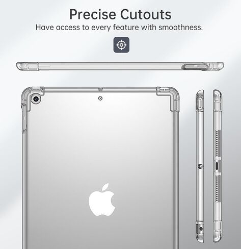 MoKo Clear Case for iPad 9th/8th/7th Gen 2021/2020/2019, Clear in Kuwait