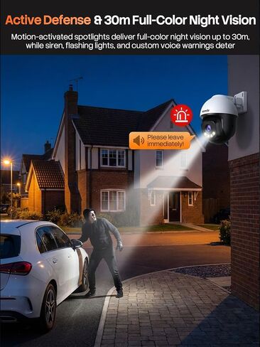 Tenda 5MP QHD Outdoor Pan/Tilt Wi-Fi Security Camera, 360° Full Coverage, Color Night Vision, AI Human/Vehicle/Motion Detection, 2-Way Talk, IP65, WiFi 6,24/7 Plug-in Guard for Your Yard (CH7 2.0) in Saudi Arabia