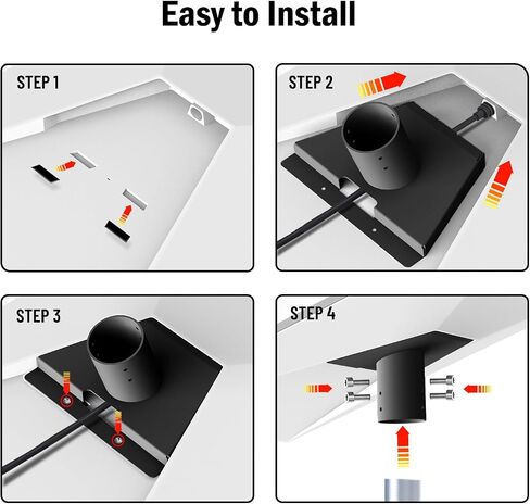 Starlink Gen 3 Pipe Adapter Mount | Heavy Duty Bracket for Permanent Installation | Optimized Ventilation | Low Profile Natural ABS for V3 Router & Power Supply in Saudi Arabia