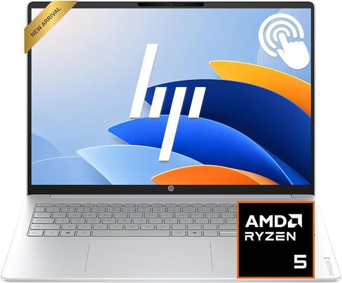 HP 16" OmniBook Laptop, 2K IPS Touchscreen Display, Ryzen 5 40 Processor, 8GB DDR5 RAM, 1TB Storage (512GB SSD + 512GB External), Windows 11 with Office 365 for the Web in Saudi Arabia
