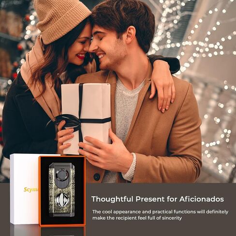 Triple Jet Windproof Refillable Torch Lighter with Holder, Adjustable Flame Control, Portable Butane Lighter with Fuel Window for Candle, Outdoor and Travel in Kuwait