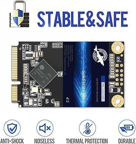 SSD mSATA 16GB Dogfish Internal Solid State Drive High Performance Hard Drive for Desktop Laptop SATA III 6Gb/s Includes SSD 32GB 60GB 64GB 120GB 128GB 240GB 250GB 480GB 500GB (16GB MSATA) in Kuwait
