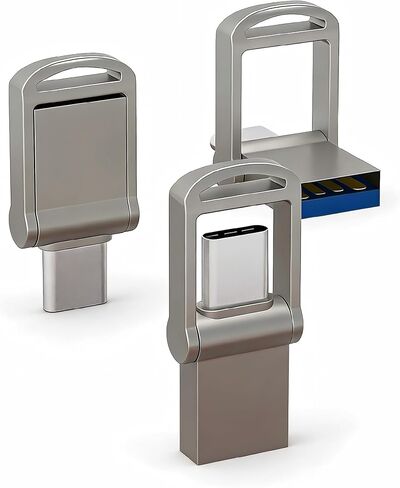 64GB/32GB USB Flash Drive Dual USB 3.0 Flash Drive USB A & Type C Silver Thumb Drive UDP-Tech Type C Flash Drive Portable USB Flash Drive for Computer Mac Smartphone Tablet (32, GB) in Kuwait