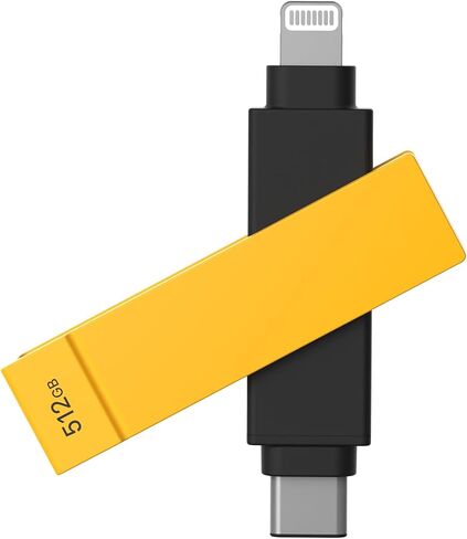 MFi iPhone Flash Drive 512GB, Smart App Backup, USB-C & Lightning in Saudi Arabia