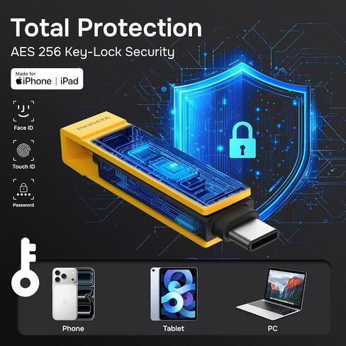 MFi iPhone Flash Drive 512GB, Smart App Backup, USB-C & Lightning in Saudi Arabia