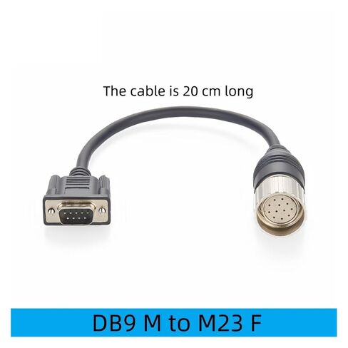M23 12Pin to DB9 Male Cable M23 Female to 9Pin D Sub DB9/RS232 Actuator Encoder Cable Compatible Baumer in Kuwait
