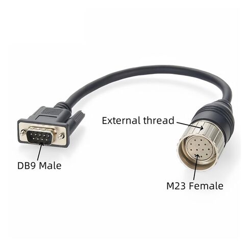 M23 12Pin to DB9 Male Cable M23 Female to 9Pin D Sub DB9/RS232 Actuator Encoder Cable Compatible Baumer in Kuwait