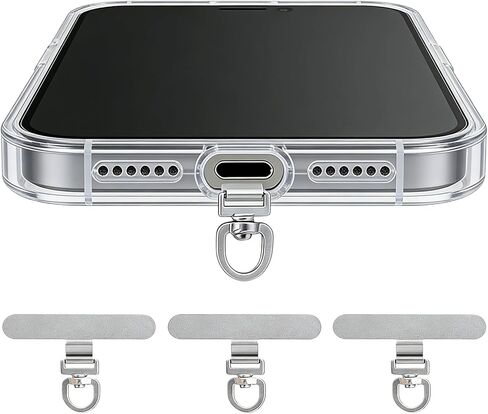 360° Rotating Stainless Steel Phone Tether Tab for iPhone - 3 Pack in Kuwait