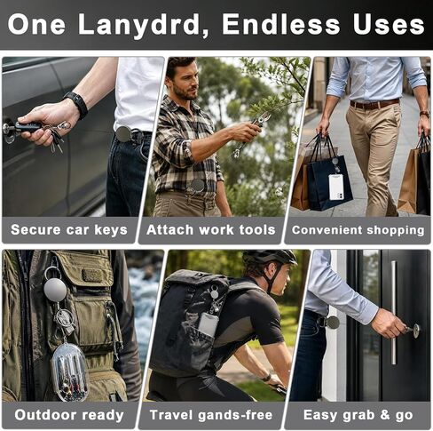 4 Pcs Anti-theft Phone Strap Set, Retractable Phone Lanyard with Locking Carabiner, Universal Cell Phone Strap for Backpack, Belt, Travel, Hiking, Camping, Skiing in Kuwait