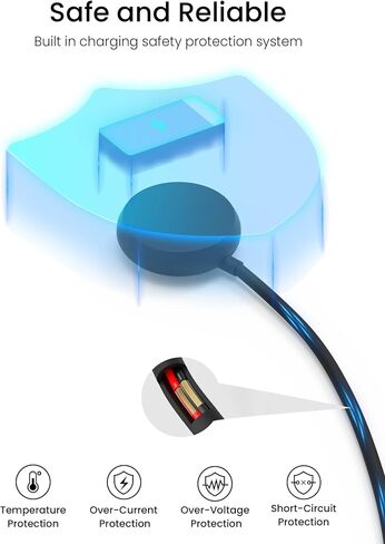 Sinoacc Charger for Google Pixel Watch 1, USB Charging Cable Replacement for Google Pixel Smartwatch - Black in Kuwait