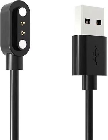 2Pack 2-Pin Universal USB Data Charging Cable Magnetic Charger Compatible with Willful IP68/SW021/SW025/SW01/SW023/ID205U/Umidigi Uwatch 3 Sport Watch Magnetic Charger Power Supply Wire Dock Stand in Kuwait