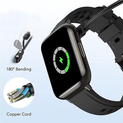 2Pack 2-Pin Universal USB Data Charging Cable Magnetic Charger Compatible with Willful IP68/SW021/SW025/SW01/SW023/ID205U/Umidigi Uwatch 3 Sport Watch Magnetic Charger Power Supply Wire Dock Stand in Kuwait