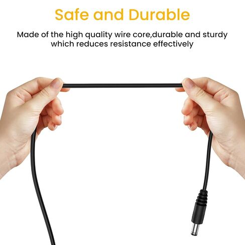 Meliya USB to DC 5V Power Cord, USB-A Male to DC 5.5mm x 2.1mm Power Plug Connector Charge Barrel Jack Power Cable, 2Pack-3.3ft in Kuwait