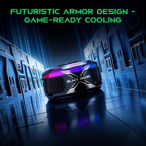 Black Shark Magnetic Phone Cooler 6 Pro – Smart Display, Magnetic Ring Plate, Addressable RGB LEDs, App-Controlled Cooling Fan for iPhone MagSafe, Android & iPad – Gaming, Streaming & Photography in Saudi Arabia