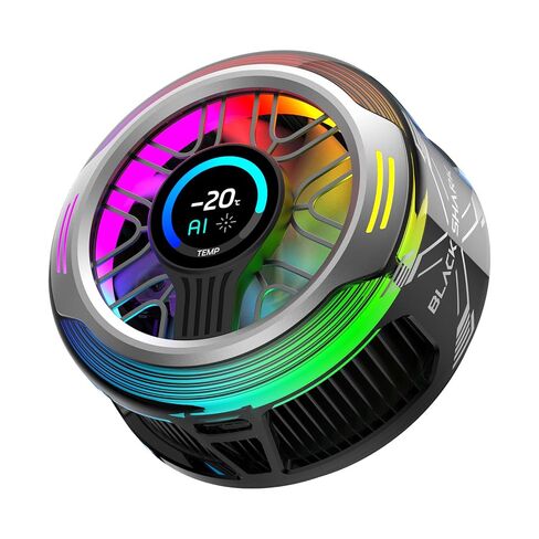 Black Shark Magnetic Phone Cooler 6 Pro – Smart Display, Magnetic Ring Plate, Addressable RGB LEDs, App-Controlled Cooling Fan for iPhone MagSafe, Android & iPad – Gaming, Streaming & Photography in Saudi Arabia