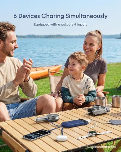 charmast Portable Charger Fast Charging,Built-in 4 Cables,6 Outs & 4 Inputs in Kuwait