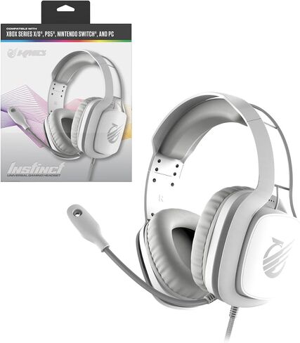 KMD Instinct Universal Wired Headset for PS5, Xbox Series X/S, Nintendo Switch & PC - White in Saudi Arabia