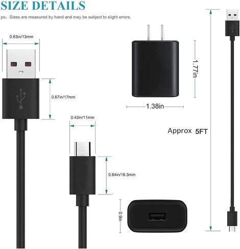 5 Ft Micro USB Fast Charger Cable Fit for Old Moto Phone Adapter Power Cord in Kuwait