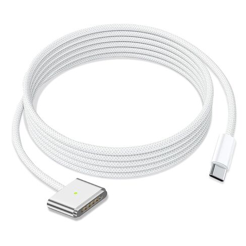 Qacxzer USB-C to Magnetic 3 Cable, 140W Magnetic Safe Charging Cable Compatible with MacBook Pro/Air & M1 M2 M3(Between 2021-2024 14"& 16 inch) - 6.6ft in Saudi Arabia