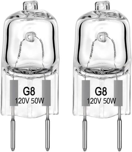 WB08X10057 Light Bulb Fit for GE Microwave Oven 120V 50W Halogen Bulb Lamp Night/Stove/Surface Light Replaces WB08X10051 2PCS in Saudi Arabia