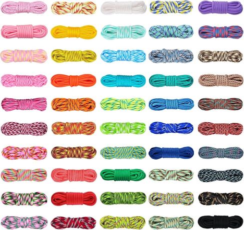 WEREWOLVES 50 Colors Paracord Combo Kit, Parachute 10 Feet Each Rope in Saudi Arabia