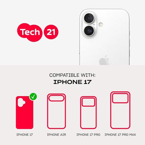 Tech21 EvoClear Case for iPhone 17 – Clear | Slim Protective Case | Impact Protection | MagSafe Compatible in Kuwait