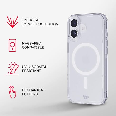 Tech21 EvoClear Case for iPhone 17 – Clear | Slim Protective Case | Impact Protection | MagSafe Compatible in Kuwait