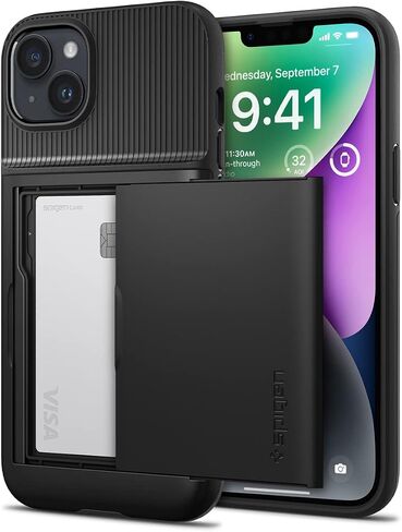 Spigen Slim Armor CS Designed for iPhone 14 Case (2022) [Military-Grade Protection] - Black in Kuwait