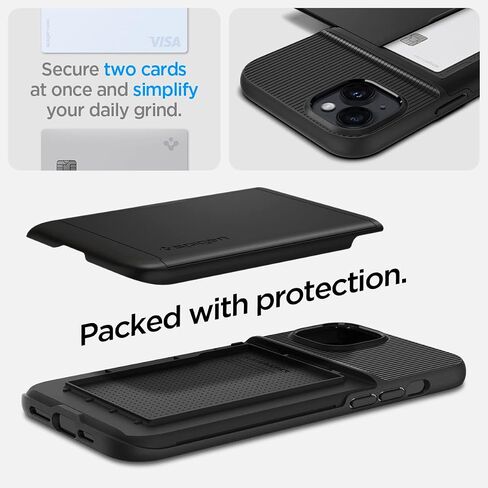 Spigen Slim Armor CS Designed for iPhone 14 Case (2022) [Military-Grade Protection] - Black in Kuwait