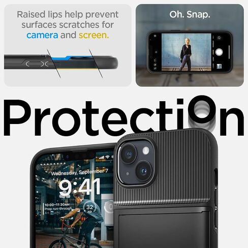 Spigen Slim Armor CS Designed for iPhone 14 Case (2022) [Military-Grade Protection] - Black in Kuwait