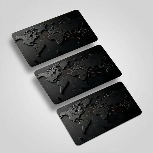 Black World map Stickers, Pack of 4 self-Adhesive Daily Decorations in Kuwait
