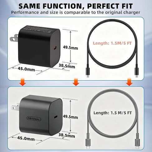 Switch 2 Charger, 60W AC Power Adapter for Nintendo 2/1 in Kuwait