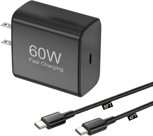 Charger for Nintendo Switch, 60W USB C Fast Charger with 6ft & 4ft Cables in Kuwait