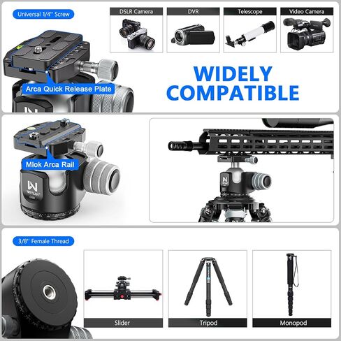 Used- 55mm Arca Tripod Ball Head & Ball Head Converter for BOG DeathGrip in Saudi Arabia