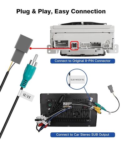 8-Pin Car Subwoofer Adapter for Honda Civic Accord CRV 2012-2016 in Saudi Arabia