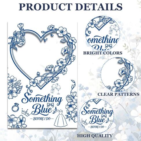 EUOYUFO Something Blue Before i Do Bridal Shower Photo Booth Props Something Blue Before i Do Bridal Shower Decorations for Woman Girl Bachelorette Wedding Engagement Party in Saudi Arabia