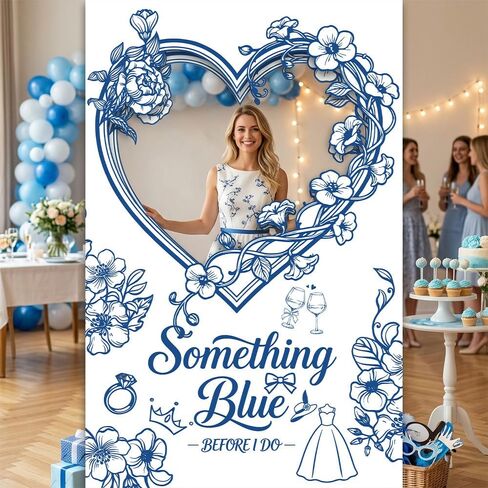 EUOYUFO Something Blue Before i Do Bridal Shower Photo Booth Props Something Blue Before i Do Bridal Shower Decorations for Woman Girl Bachelorette Wedding Engagement Party in Saudi Arabia