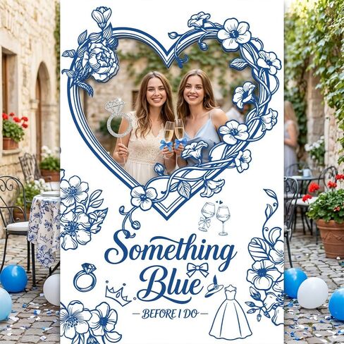 EUOYUFO Something Blue Before i Do Bridal Shower Photo Booth Props Something Blue Before i Do Bridal Shower Decorations for Woman Girl Bachelorette Wedding Engagement Party in Saudi Arabia
