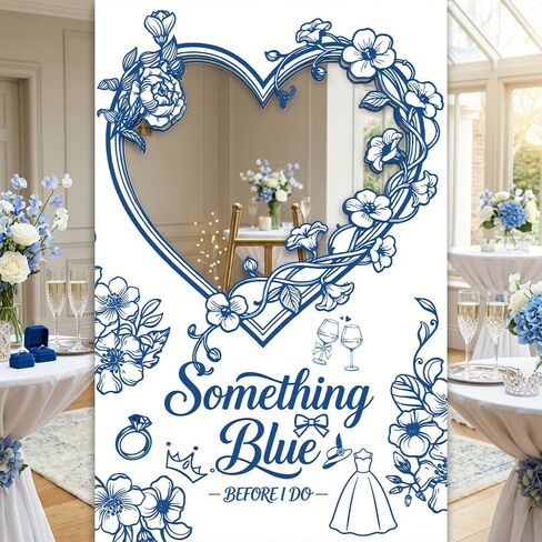 EUOYUFO Something Blue Before i Do Bridal Shower Photo Booth Props Something Blue Before i Do Bridal Shower Decorations for Woman Girl Bachelorette Wedding Engagement Party in Saudi Arabia