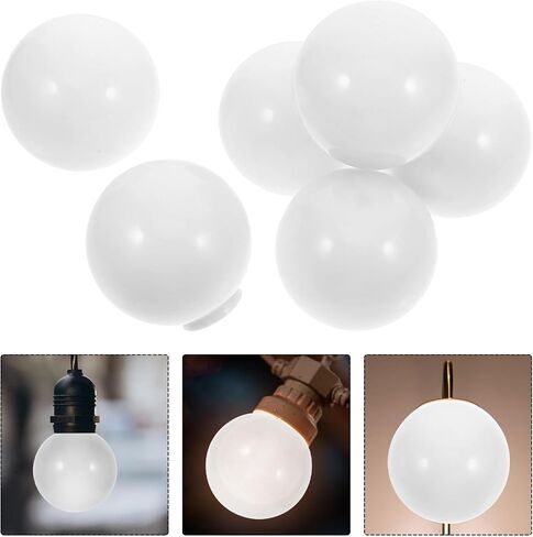 6pcs Light Diffuser White PC Anti Fog Globe Cover for LED Bulbs in Kuwait