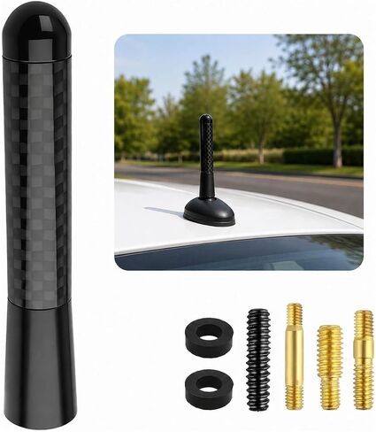 3.11 Inch Short Car Antenna,Carbon Fiber Stylish Short Antenna for Car Compatible with BMW Fiat Ford Honda Lexus,Replacement Cars Antennas Automotive Exterior Accessories in Saudi Arabia