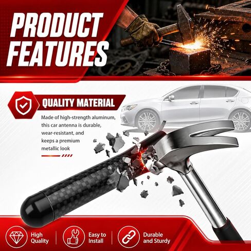 3.11 Inch Short Car Antenna,Carbon Fiber Stylish Short Antenna for Car Compatible with BMW Fiat Ford Honda Lexus,Replacement Cars Antennas Automotive Exterior Accessories in Saudi Arabia