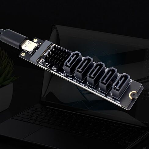 SATA Expansion Card to SATA3.0 5-Port USB10G 6Gbps Cable Included in Kuwait