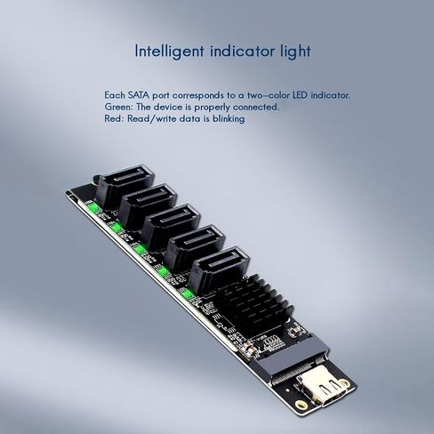 SATA Expansion Card to SATA3.0 5-Port USB10G 6Gbps Cable Included in Kuwait