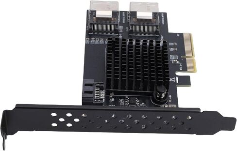 PCIe Serial ATA Card, 6Gbps 3.0 Expansion Card with 2 Port MiniSAS SFF 8087 and 1 Port, 9 Controller for NAS Desktop Server in Kuwait