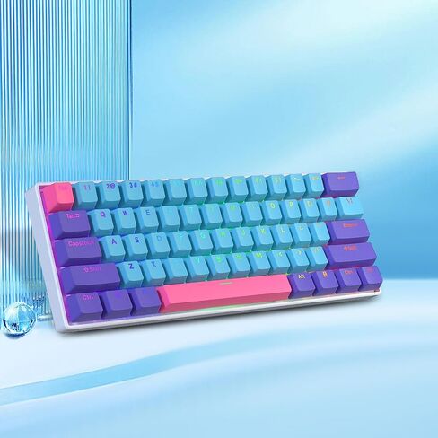 BOYI Wired 60% Mechanical Gaming Keyboard,Mini RGB Cherry MX Switch PBT Keycaps NKRO Programmable Type-C Keyboard for Gaming and Working (Joker Color,Cherry MX Red Switch) in Saudi Arabia