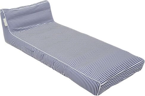 SUNNYLiFE Le Weekend Luxe Lie-On Lounger, Navy, PVC/Polyester, 70.87 x 33.46 x 19.69 inches, 8.38 lbs in Saudi Arabia